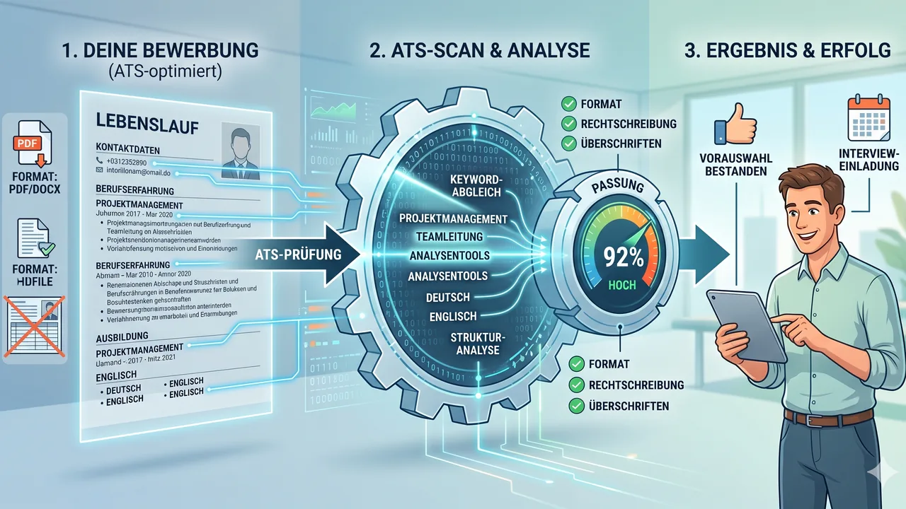 ATS-freundliche Bewerbung — Wie Sie automatische Bewerbungsfilter durchlaufen und zu echten Menschen gelangen